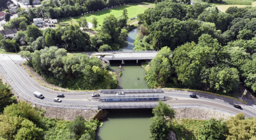 Rozbudowa DK45 w Krapkowicach – DK45 w Krapkowicach po powodzi