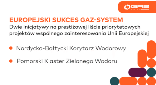 Projekty wodorowe GAZ-SYSTEM – infrastruktura wodorowa z listy PCI