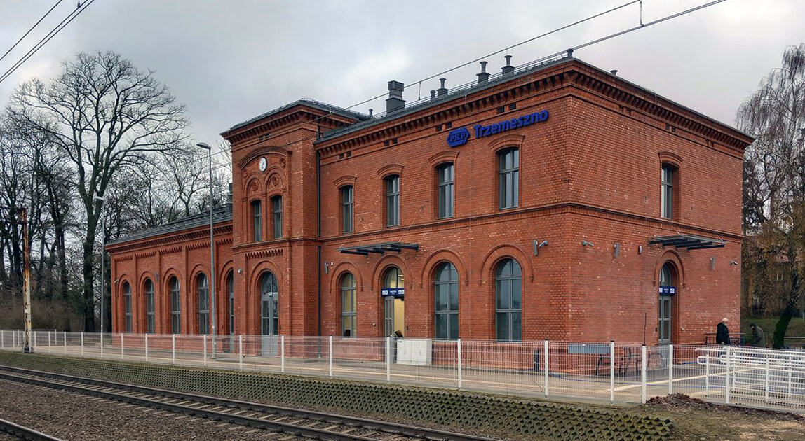 Przebudowany dworzec w Trzemesznie