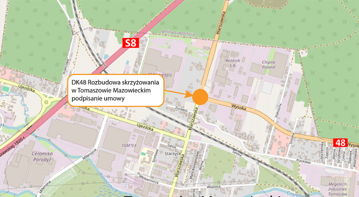 Modernizacja DK48 w Tomaszowie Mazowieckim