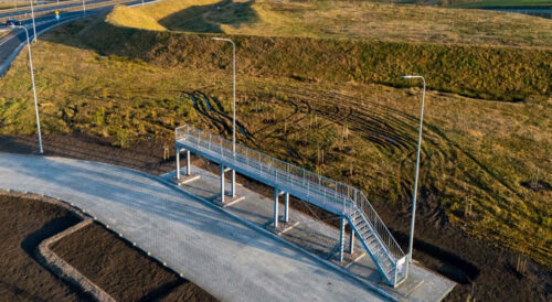 Rampy do odśnieżania przy S6 na MOP Kamień