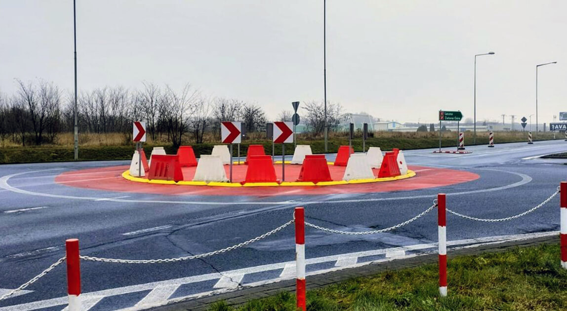 Tymczasowe rondo na obwodnicy Żar – nowa organizacja ruchu