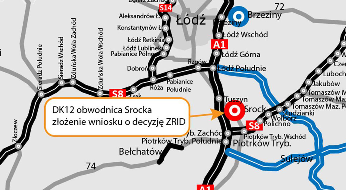 Złożono wniosek o ZRID dla obwodnicy Srocka w ciągu DK12