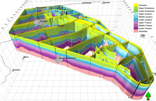 Cyfrowy model 3D budowy geologicznej niecki szczecińskiej