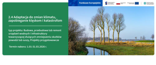 Fundusze Europejskie na projekty adaptacyjne Wód Polskich – nabór NFOŚiGW