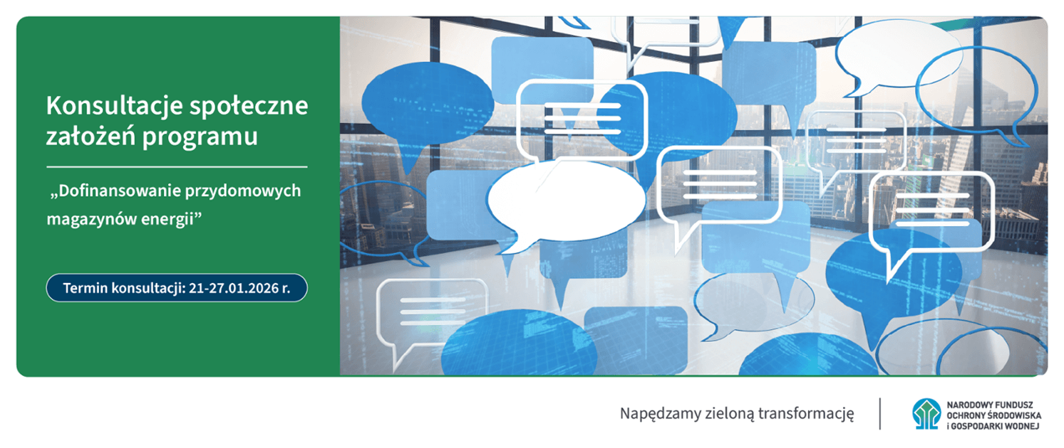 Dofinansowanie przydomowych magazynów energii – konsultacje społeczne NFOŚiGW