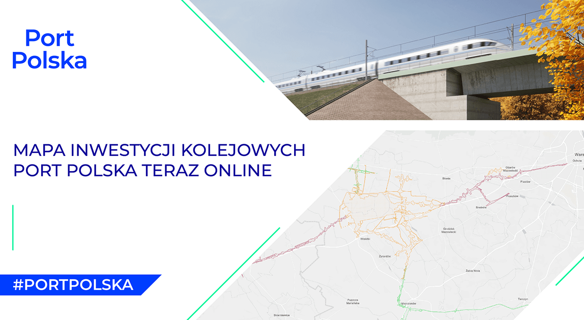 Mapa inwestycji kolejowych Port Polska – interaktywne narzędzie online