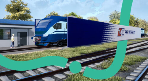 Myjnia taboru kolejowego na bocznicy Warszawa Grochów - wizualizacja