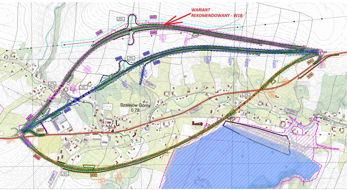 Obwodnica Szalejowa Górnego – planowany przebieg DK8