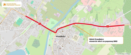 Poprawa bezpieczeństwa na DK42 w Przedborzu – otwarcie ofert