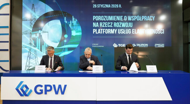 Platforma usług elastyczności – podpisanie porozumienia TGE, TAURON Dystrybucja i PSE