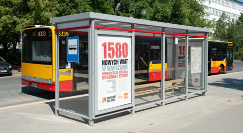 Modernizacja przystanków w Warszawie – zmodernizowany przystanek