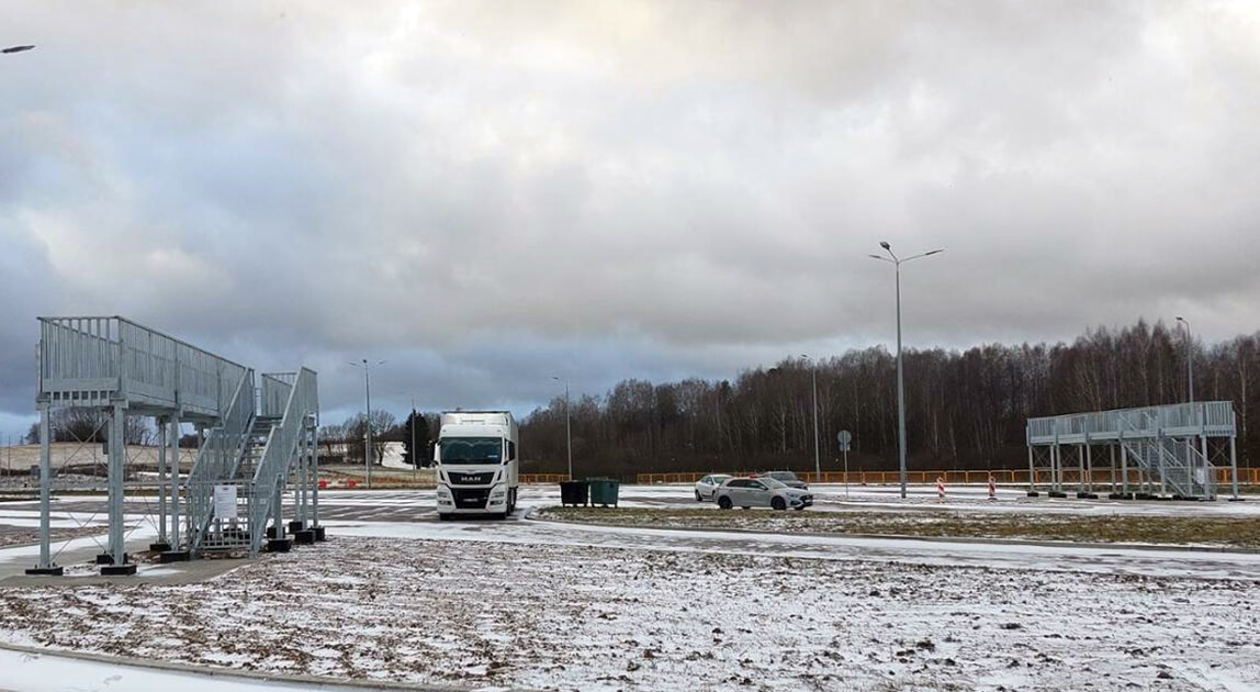 Rampy do odśnieżania ciężarówek na MOP – Podlasie