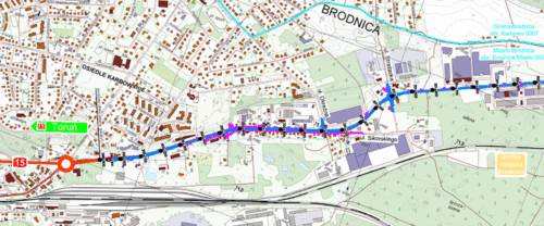Rozbudowa DK15 Brodnica – Tama Brodnicka – plan orientacyjny