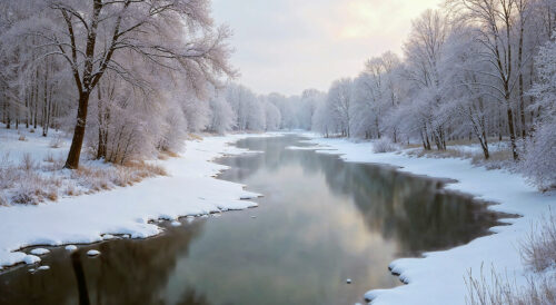 Aktualna sytuacja hydro-meteorologiczna – rzeka zimą