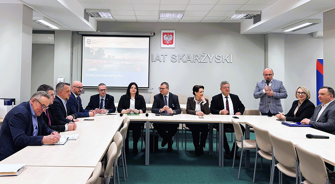 Bezpieczeństwo wodne w województwie świętokrzyskim – spotkanie planowany zbiornik Bzin