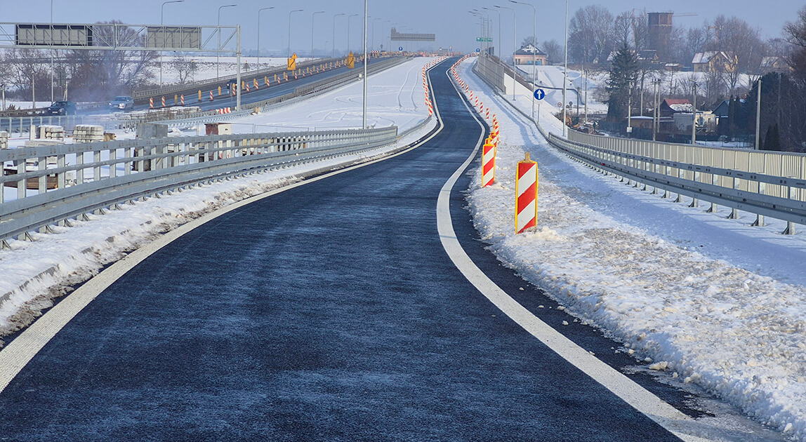 Zjazd z Północnej Obwodnicy Krakowa na S7 – węzeł Mistrzejowice