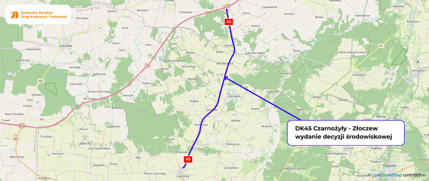 DŚU dla rozbudowy DK45 Czarnożyły – Złoczew