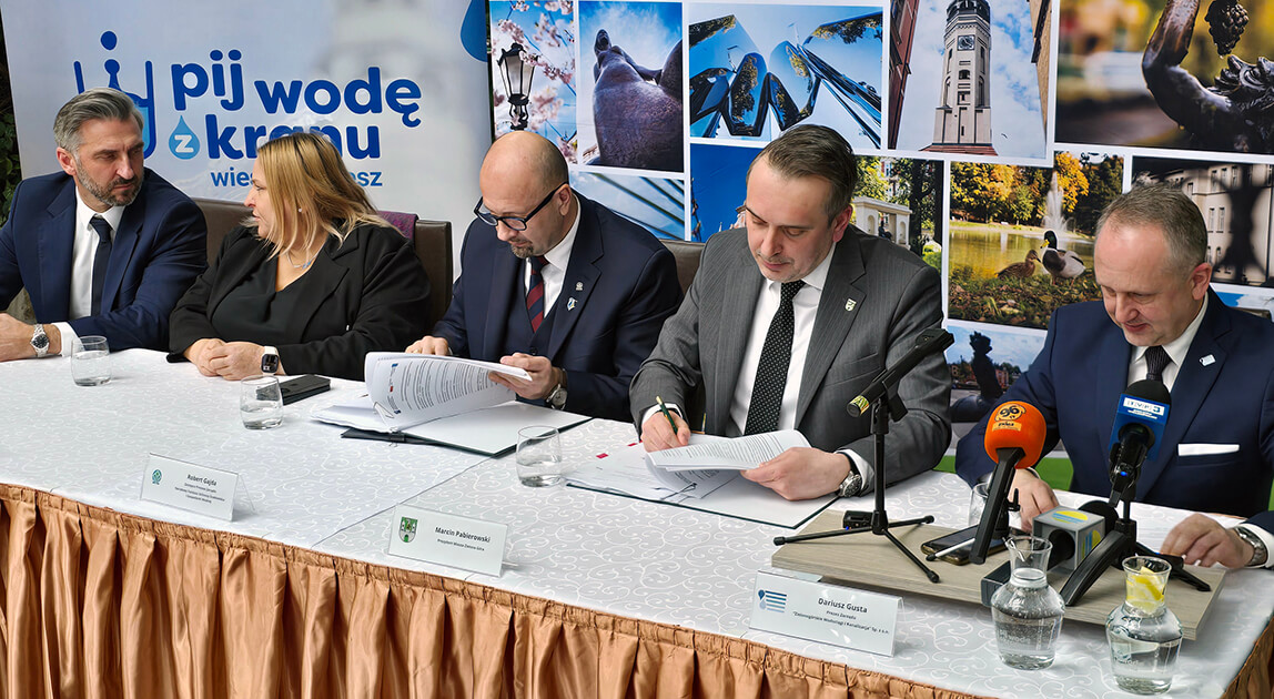 Gospodarka wodami opadowymi w Zielonej Górze – podpisanie umowy ZWiK z NFOŚiGW