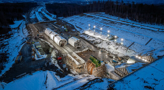 Obrót TBM Karpatka na budowie drogi ekspresowej S19