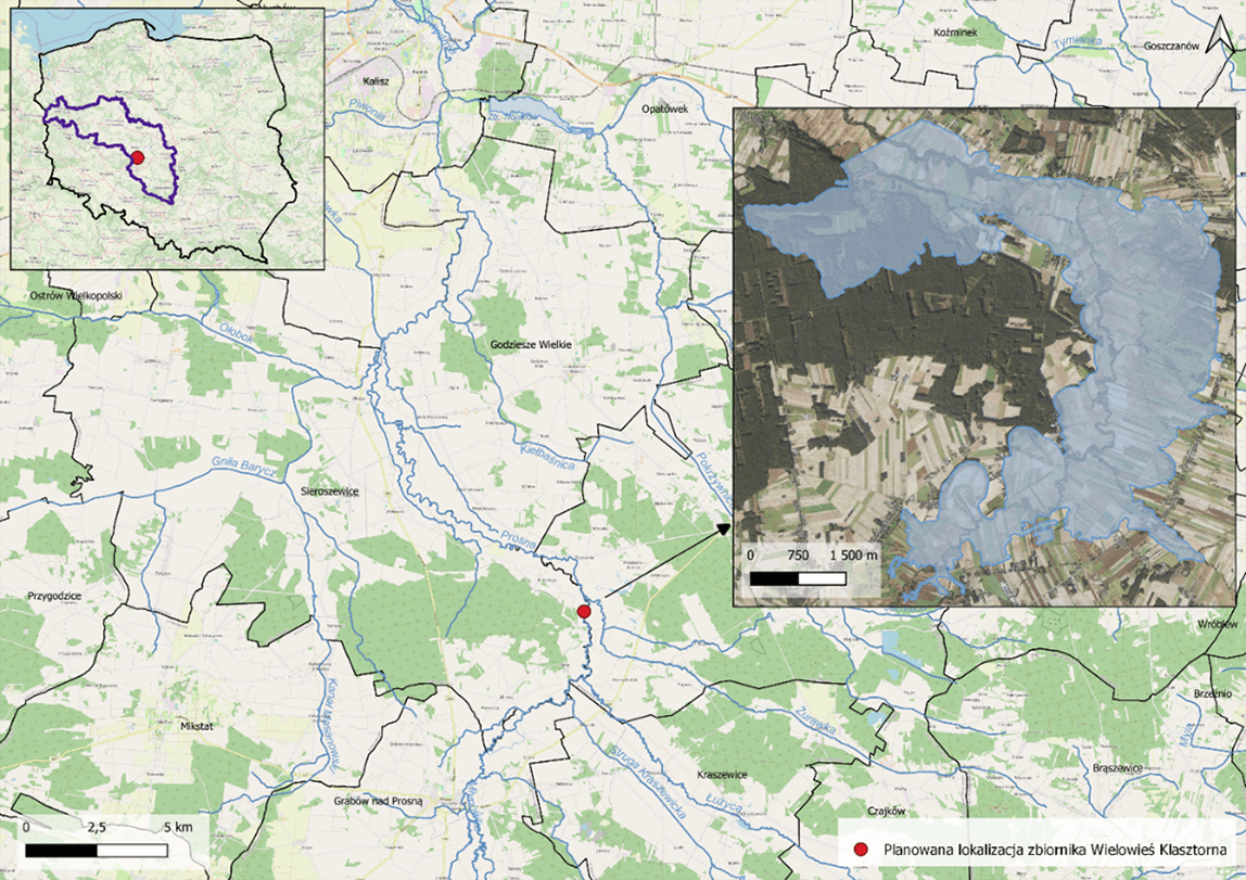 Zbiornik Wielowieś Klasztorna na rzece Prośnie – planowana lokalizacja