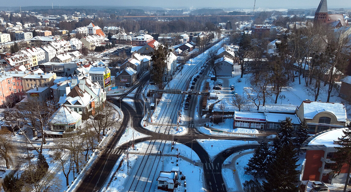 Przejazdy kolejowo-drogowe na Warmii i Mazurach – przejazd kolejowo-drogowy w Ostródzie