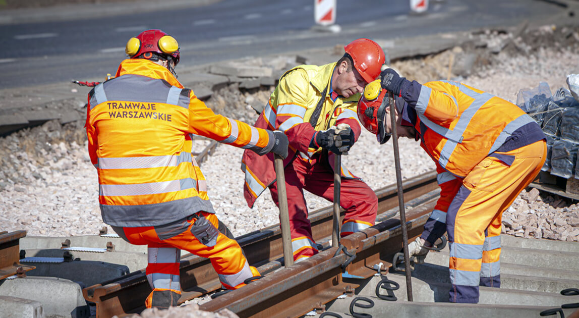 Remont torowisk tramwajowych w Warszawie