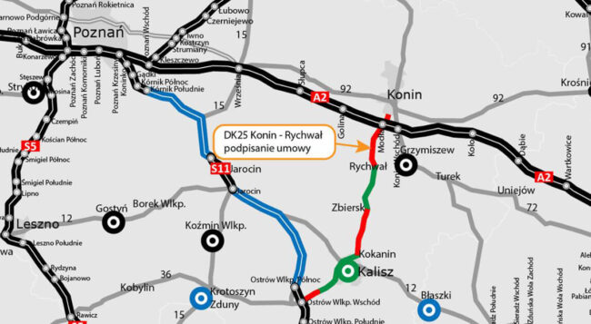 Rozbudowa DK25 Konin – Rychwał – podpisana umowa na realizację inwestycji