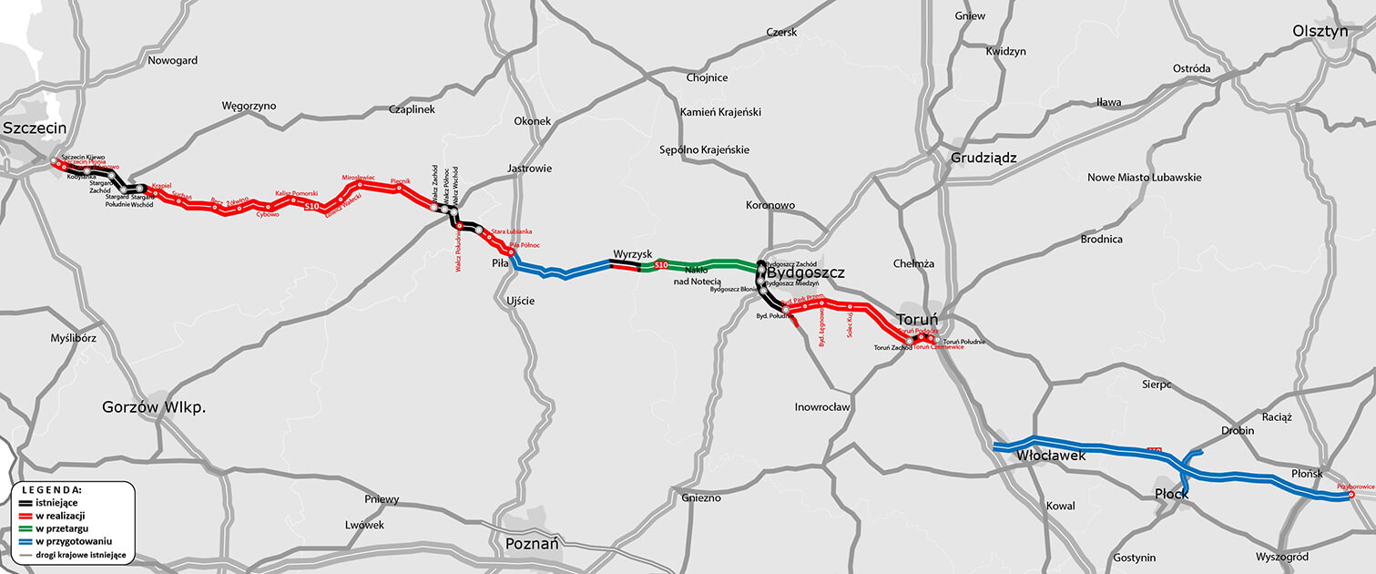 Droga ekspresowa S10 połączy A1 – OAW