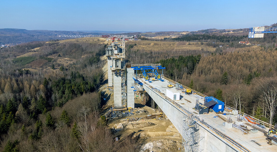 Najwyższa estakada w Polsce ES-26 na trasie S19