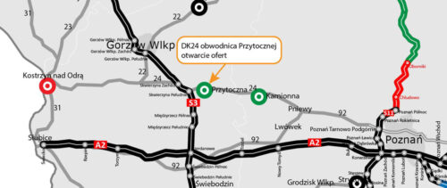 Obwodnica Przytocznej – przebieg trasy DK24