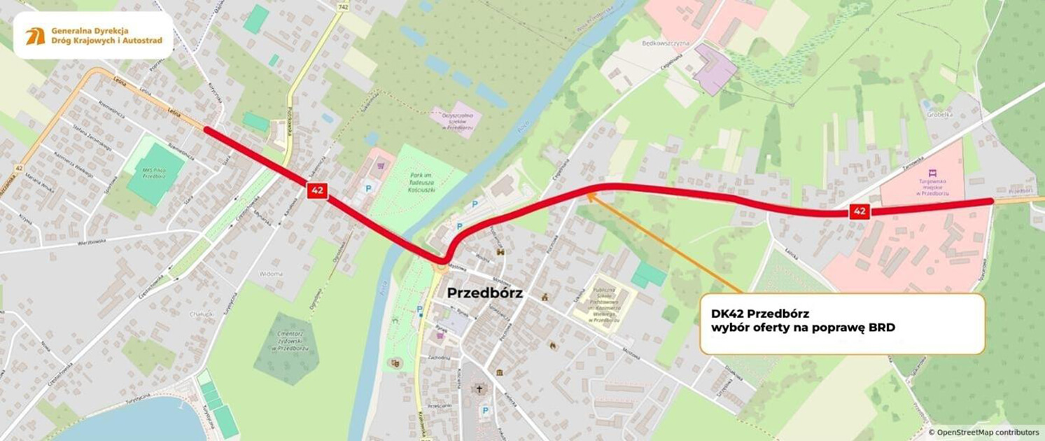 DK42 w Przedborzu – poprawa bezpieczeństwa