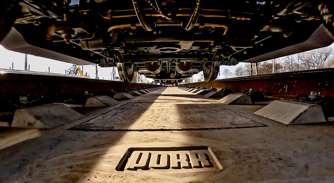 PORR Slab Track Austria na przystanku Kraków-Przylasek