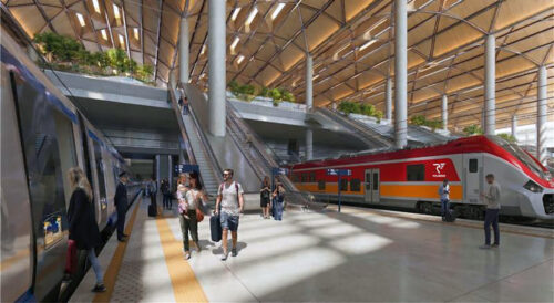 Linia Y Port Polska – pociąg POLREGIO – wizualizacja stacji