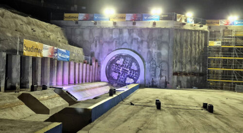 Podłęże–Piekiełko – tarcza TBM Kinga po przebiciu tunelu pod Pisarzową