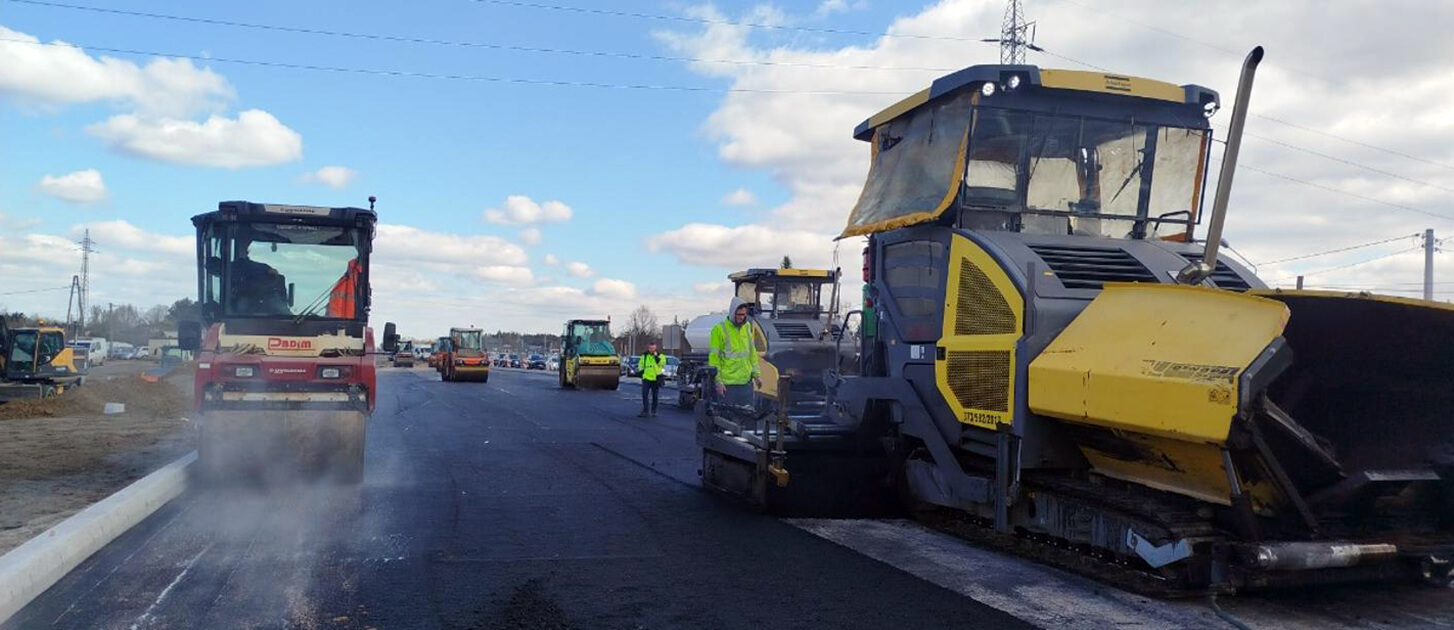 Roboty drogowe na budowie DK61 Legionowo – Zegrze