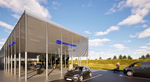 Wizualizacja nowego dworca kolejowego Opoczno Południe, materiał poglądowy PKP