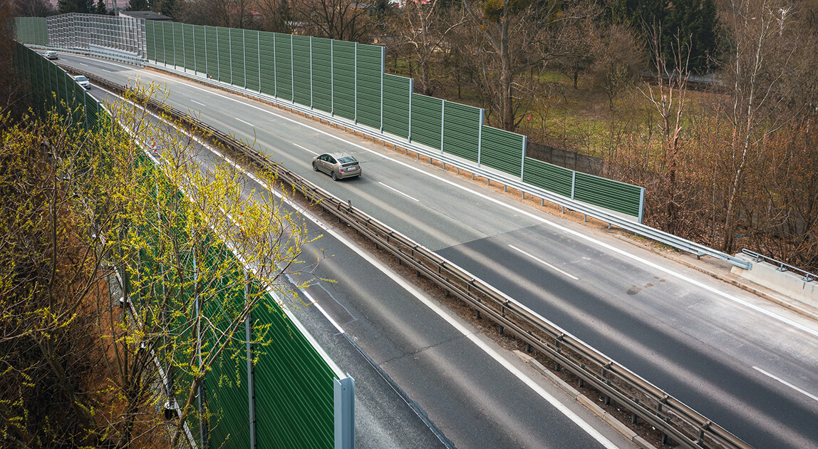 Ekrany akustyczne na DK86 w Będzinie