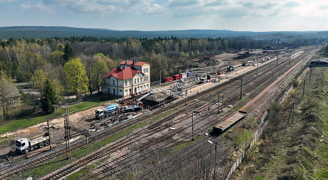 Prace modernizacyjne na linii kolejowej nr 8, modernizacja stacji Zagnańsk