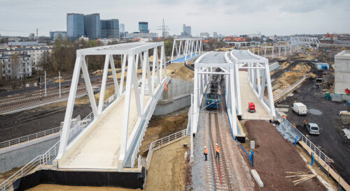 Nowe wiadukty kolejowe przy stacji Katowice, po których od końca kwietnia pojadą pociągi w kierunku Ligoty