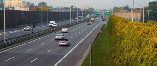 Ekrany akustyczne wzdłuż drogi S5