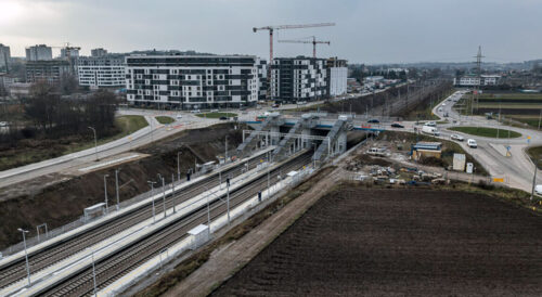 Rejon przystanku kolejowego SKA Kraków Piastów, decyzja środowiskowa dla linii tramwajowej do przystanku SKA Kraków Piastów