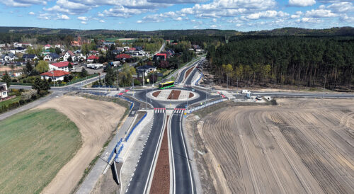 Nowe rondo na DK55 w miejscowości Mokre, oddanie ronda na DK55 w Mokrem