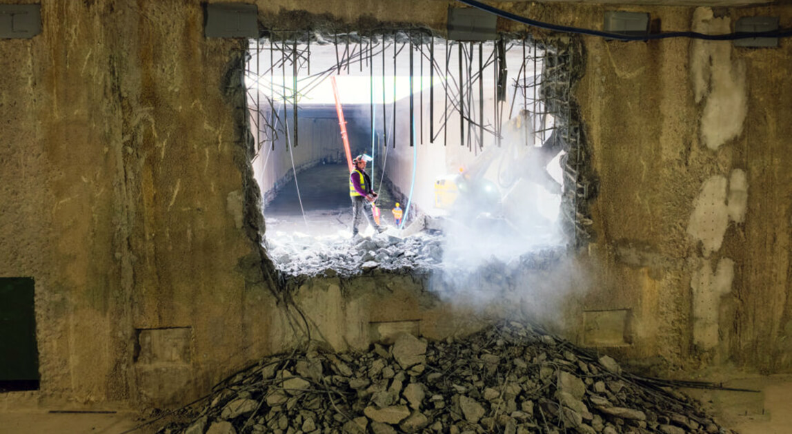 Tunel tramwajowy na Ochocie połączony z Dworcem Zachodnim, przebicie tunelu