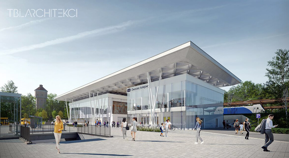 Wizualizacja dworca PKP w Koszalinie, nowy przetarg na przebudowę dworca