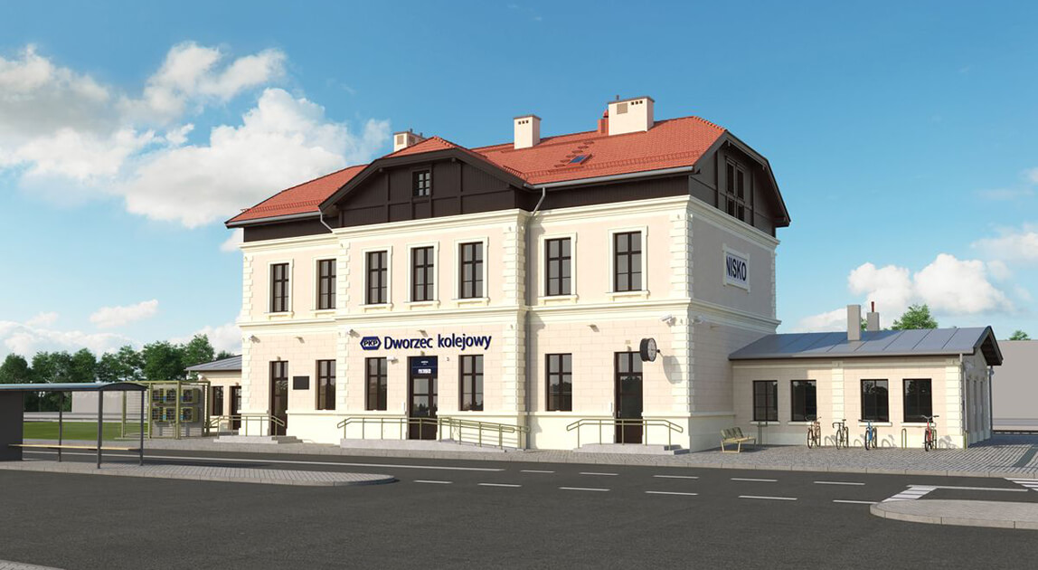 Wizualizacja nowego dworca w Nisku, PKP ogłosiły przetarg na przebudowę dwroca
