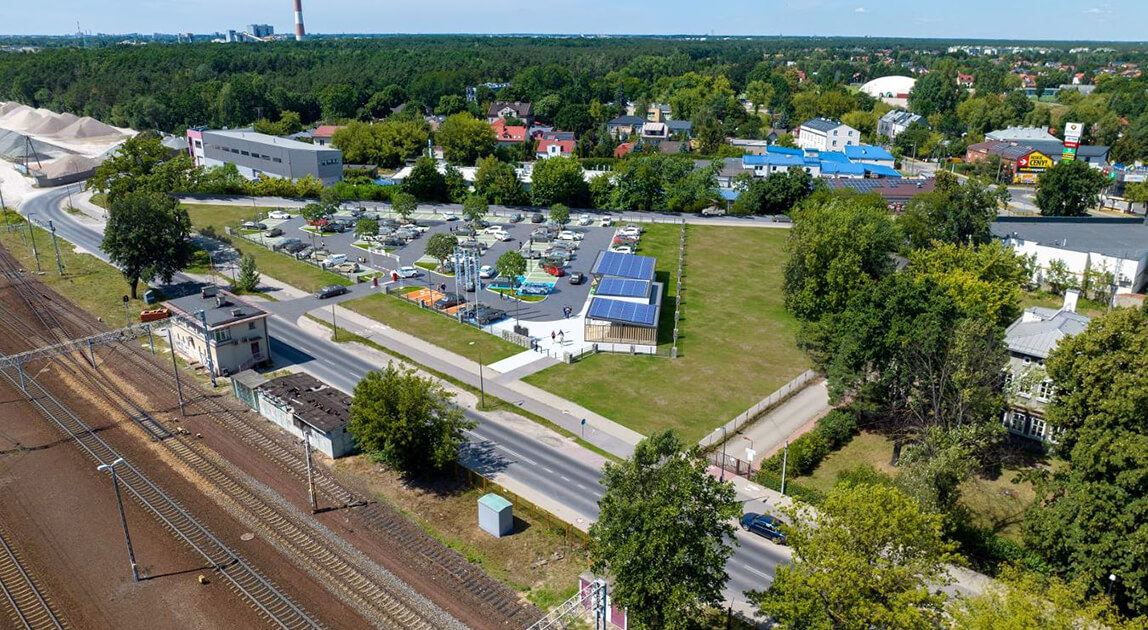 P+R Rembertów zgodny z Warszawskim Standardem Zielonego Budynku – wizualizacja P+R Rembertów