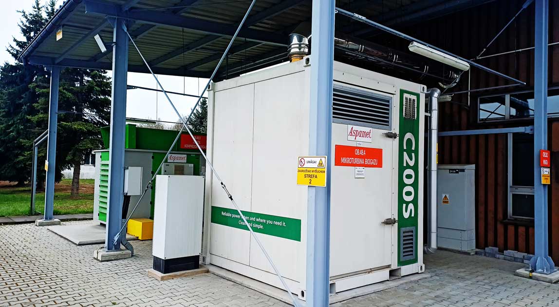 Mikroturbina o mocy 200 kW w oczyszczalni Kujawy