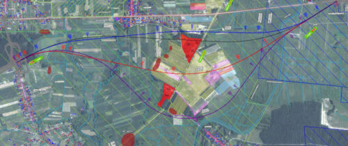 Planowany odcinek drogi ekspresowej S12 między Pełczynem a Chojnem Nowym Drugim, mapa orientacyjna