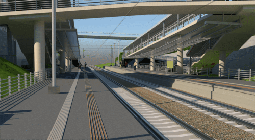 Skanska wybuduje przystanek SKA Kraków Prądnik Czerwony, wizualizacja przystanku SKA Kraków Prądnik Czerwony